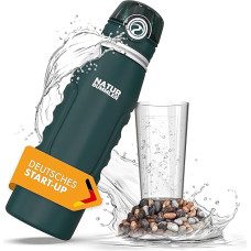 NATURBUMMLER Vandens filtravimo butelis [750 ml] sulankstomas ir itin lengvas - filtruoja 99,99 % visų bakterijų (200 l talpa) - vandens butelis su filtru, skirtas išgyvenimui lauke, stovyklavimui ir žygiams