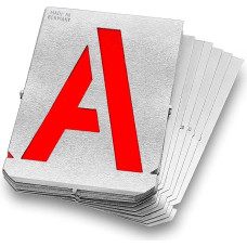 GRAVUREM - Ženklinimo šablonai / šablonai A-Z, & / šrifto aukštis 150 mm
