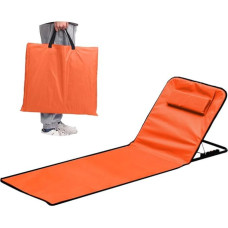 MEISHANG sulankstomas lengvas paplūdimio gultas, paplūdimio kilimėlis su atlošu, reguliuojamas, nešiojamas gultas, paplūdimio, saulės kilimėlis, sulankstomas su krepšiu ir praktišku laikymo skyriumi, skirtas paplūdimiui, baseinui, sodui