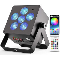 50 W akumuliatoriaus LED par prožektorių programėlės valdymas, RGBWA UV scenos šviesa 5200 mAh įkraunama, palaiko IR nuotolinio valdymo pultą, 2,4 GHz belaidis D MX valdymas vestuvių diskotekų DJ vakarėliams