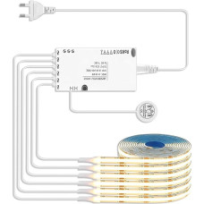 COB LED juosta, 12 V kabineto apšvietimas COB LED šviesos diodų juostos, 6 roletai 1 m 3000K šiltai apšviesta LED juosta su apšvietimo reguliatoriumi, juostos šviesa vitrinų apšvietimui, apšvietimo lemputės, apšvietimo lemputės, apšvietimo lemputės, apšvi