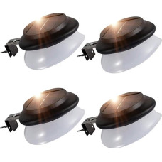 Saulės latakų žibintai lauke, SOMOKY Upgrade LED saulės latakų žibintai su reguliuojamu laikikliu, IP55 vandeniui atsparūs saulės tvoros žibintai terasos tvorai, sodui, sienai, kiemui, mansardai, pėsčiųjų takui (4 vnt., grynai balta)