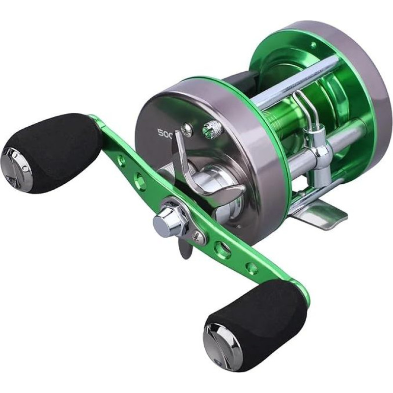 Karpfenrolle Angelrollen Angelrolle 6+1BB 5,3:1 Hochgeschwindigkeitsverhältnis Starke Salzwasser Meeresköder Wurfrolle Maximale Zugkraft 25Kg