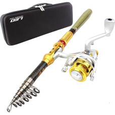 H/A ZYYYDD meškerės ritės ir meškerės rinkinys, ištraukiama anglies pluošto meškerė + 10BB besisukanti meškerės ritė, kelioninė meškerė, nemokama meškerė ZYYYDD