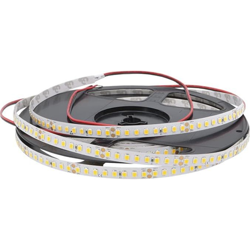 LED šviesos diodų juosta balta Eta: 160 šviesos diodų viename metre, 90RA, IP20, 24 V, 13 W/m, 8 mm pločio, 5 m ritinys (5000 K)