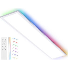 RGB LED panelė 100 x 25 cm, lubų apšvietimas, reguliuojamas 30 W 3000 LM, lubų apšvietimas su nuotolinio valdymo pulteliu 2700 K - 6500 K, naktinė šviesa, atminties funkcija, lubų apšvietimas virtuvėje, svetainėje, prieškambaryje