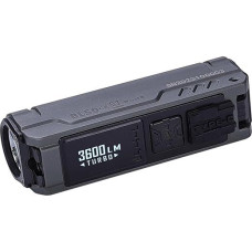 IMALENT BL50 LED mini žibintuvėlis 3600 liumenų su balta ir UV šviesa, OLED ekranas, C tipo įkraunamas taktinis žibintuvėlis, skirtas stovyklavimui, žygiams pėsčiomis, važinėjimui dviračiu, avarinėms situacijoms (pilkas)