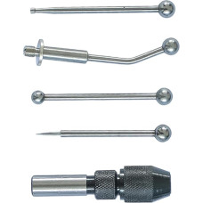 5-teiliges Zentriersucher Set für Fräsmaschinen CNC Werkzeuge - Oszillator Nadelspitze 0,25 Kugel 0,1 Scheibe Offset Indikatorhalter - Kantenzentrierungsset