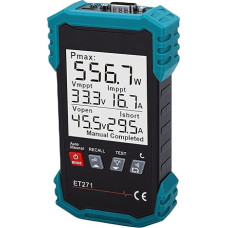 Solarpanel-Tester, 2000 W, 40 A, MPPT-PV-Detektor, Leerlaufspannungs- und Kurzschlussstrommessgerät mit 3,2Zoll-LCD-Bildschirm mit Hintergrundbeleleuchtung und Datenprotokollierungstool