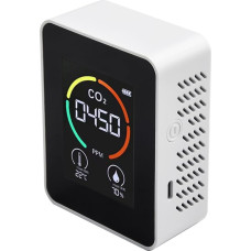 Digitaler 3-in-1-Monitor mit Temperatur- und Luftfeuchtigkeitsmessungen, 7,1 cm (2,8 Zoll), Farbbildschirm, schnelle Reaktion, Belüftungslöcher auf der Rückseite für Wärmeableitung (weiß)