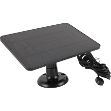 Cryfokt Solar Panel for Surveillance Camera, Highly Efficient Charger for Arlo Pro 5S, Reliable Power Supply for Outdoor Cameras, 1 Set (Black)