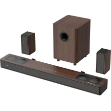 Flaggschiff 5.3.4 Soundbar für TV Geräte mit Dolby Atmos, 800W Heimkino garso sistema su žemų dažnių garsiakalbiu, 2 kabeliu Rücklautsprechern, Lautsprecher für Fernseher, BassCoupling-Technologie für 28 Hz, eARC
