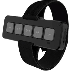 Tragbare & Klebbare Bluetooth 5.0 Media-Fernbedienung mit Handgelenkband - IPX4 Wasserdicht, Selfie-Fernauslöser, Anrufsteuerung, Musikcontrolle für Auto, Fahrrad, Motorrad