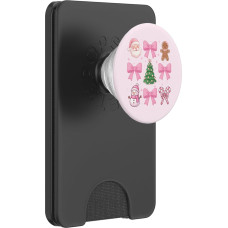 Kokette Schleife Rosa Baum Weihnachtsmann Lebkuchen Schneemann Xmas Candy PopSockets PopWallet für MagSafe