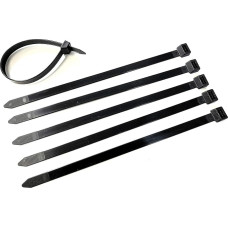50 x Black Heavy Duty Cable Ties Ultra Strong Large Nylon Industrial Grade Cable Ties with 110kg Tensile Strength 12mm x 290mm