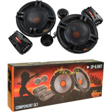 1 komplektas 2 krypčių SP AUDIO SP-6.5KIT 6,5 colio 16,50 cm 165 mm skersmens 180 W RMS 360 W Max 2 žemų dažnių garsiakalbiai 2 aukštų dažnių garsiakalbiai 2 krosoveriai 4 Ohm Automobilis Per porą
