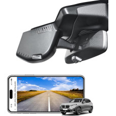 4K prietaisų skydelio vaizdo kamera, pritaikyta BMW X3 Gen4 G45 2025, 30 xDrive M50 xDrive, OEM stilius, 2160P UHD vaizdo įrašas, WiFi ir programėlė, 64 GB kortelė
