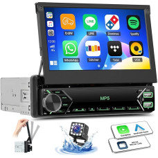 OiLiehu 1Din automobilinis radijas su 7 colių rankiniu ištraukiamu jutikliniu ekranu | Belaidis 