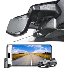 Priekinė 4K ir galinė 1080p prietaisų kameros, pritaikytos BMW X3 Gen4 G45 2025, 30 xDrive M50 xDrive, OEM stilius, 2160P UHD vaizdo įrašas, WiFi ir programėlė, 128GB kortelė