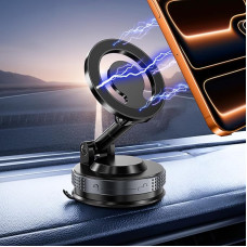 Magnetinis telefono laikiklis su siurbtuku, 360° reguliuojamas 