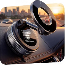Vakuum Magnetische Handyhalterung für Auto, Saugnapf Handyhalterung 360° Drehbar, Einziehbare Vakuum Handyhalterung für alle Telefone Auto/Spiegel/Glatte Oberfläche