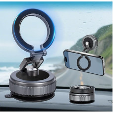 DIGI4U Magnetinis rankinis laikiklis, 360°, 4 akutės, patikimas saugiklis iPhone 16/15/14/13/12 ir Samsung, magnetinis telefono laikiklis rankose, veidrodžiuose, namuose ir automobilyje