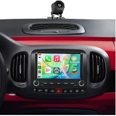 Hodozzy Carplay Car Radio for Fiat 500L 2013-2019 with GPS/WiFi, Fiat Car Radio 7 Inch 2 DIN Bluetooth with Android Car/32 EQ/FM/RDS/SWC/USB + Reversing Camera
