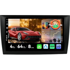 MSD automobilinis radijas VW Golf 6 (2008-2016) | 4G + 64G, aštuonių branduolių - Android 14 GPS navigacijos radijas | CarPlay Android automobilio vairo valdymas Dual Band WiFi DSP DAB | atbulinės eigos kamera | 2 DIN 9 colių
