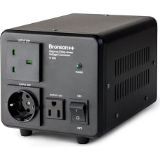 Bronson++ TI 110 voltų įtampos keitiklis / JAV transformatorius - įėjimas: 100-120 arba 220-240 voltų / išėjimas: 110 ir 220 voltų - 