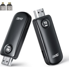 2026 Atnaujintas belaidis HDMI plėstuvas 1080P@60Hz - 2,4G/5G dviejų dažnių belaidis siųstuvas ir imtuvas, HDMI radijo perdavimas, skirtas ekrano transliacijai iš kompiuterio, nešiojamojo kompiuterio, fotoaparato į HDTV, projektorių, monitorių
