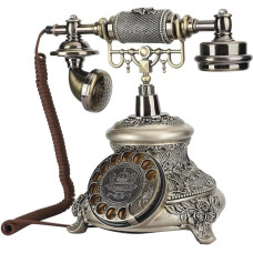 Retro telefonas Antikvariniai senoviniai derliaus fiksuotojo ryšio telefonai Klasikinis sukamasis rotacinis telefonas salono namams