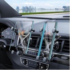 OATSBASF Automobilinis telefono laikiklis 2023 Upgrade Gravitacinis automobilinis telefono laikiklis, laisvų rankų skambinimo funkcija, specialus lizdas, mobilusis telefonas / sulankstomas telefonas / planšetinis kompiuteris, universalus (X06-juodas)