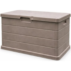 Mehrzweck-Aufbewahrungsbox, 170 l, für Außen, Innen, Öffnung oben, Holzoptik, Taupe, Behälter, Organizer, Aufbewahrung, hergestellt in Italien (Taupe 170 l)