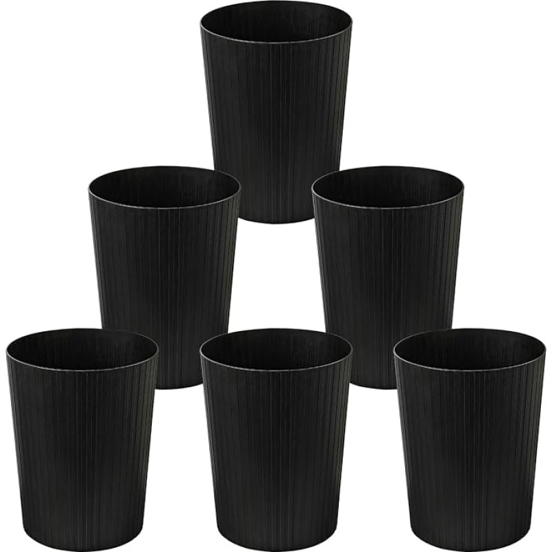 Cetomo 7,2 l x 6 komplektas, šiukšliadėžė, šiukšlių dėžė, šiukšlių dėžė, šiukšlių dėžė vonios kambariams, virtuvėms, namų biurams, bendrabučiams, juoda