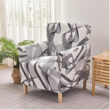 Įtempimo banketinės kėdės Slipcover Modernus prabangus spausdintas nuimamas vienspalvis minkštas vienkartinis sofos dangteliai gyvenamajam kambariui (M-Jacquard)