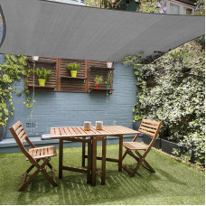 HAIKUS Sun Sail, 2.5 x 3 m, Rectangular, Premium HDPE UV Protection, Sun Protection, Breathable, Weather-Resistant, for Garden, Balcony and Patio, Includes Mounting Ropes, Rectangle, 2.5 x 3 m, Grey
