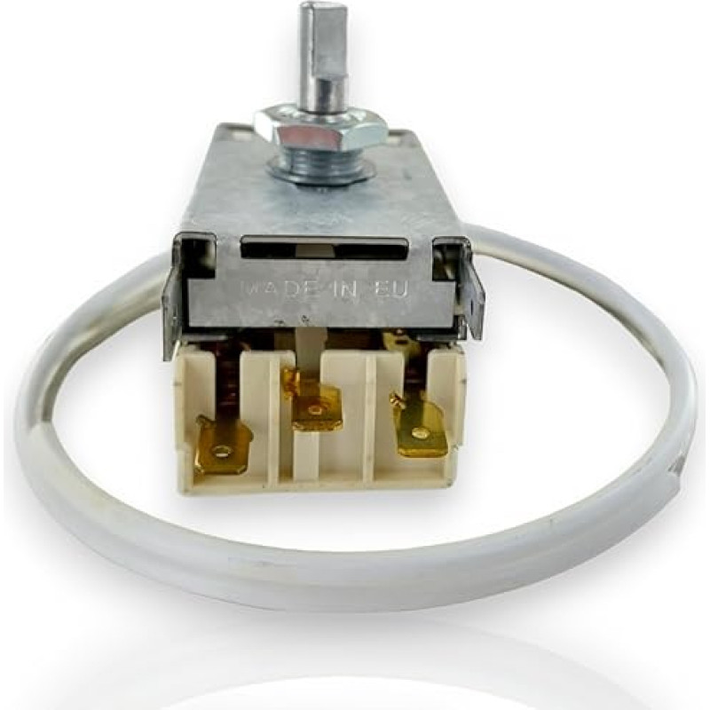 DL-pro termostatas 475 mm kapiliarinis vamzdelis 3 x 4,8 mm AMP, skirtas Liebherr 6151808 Ranco K57-S5587, skirtas šaldytuvui-šaldikliui su šaldikliu
