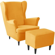 2 dalių sparno kėdės dangtelis su osmanų apsauginiu dangteliu Stretch Armchair Throws Wing Chair Covers Cover Armchair Cover Tiger Chair Cover (spalva: #12)