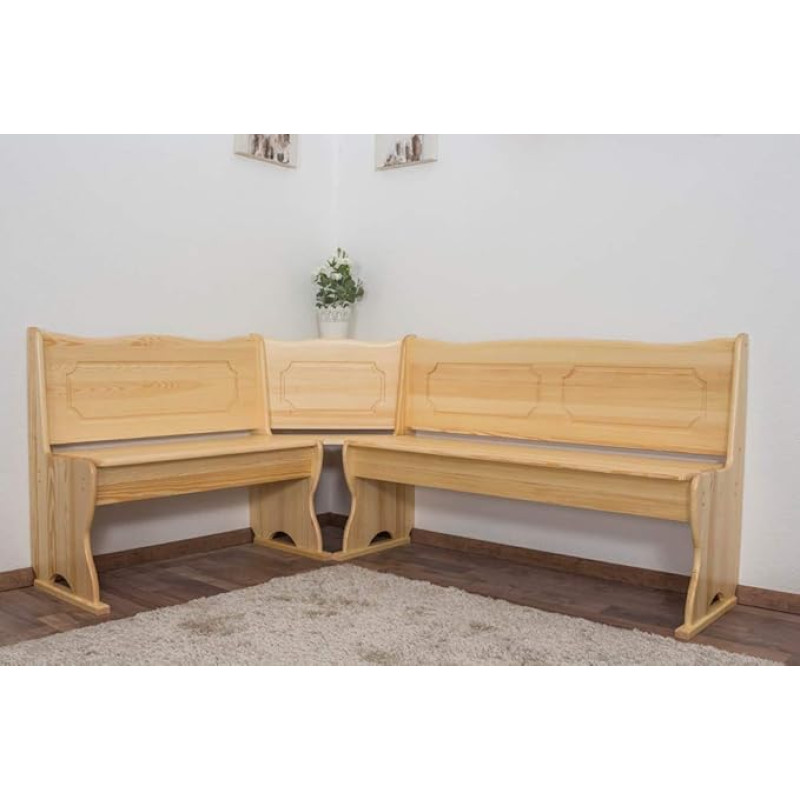 Steiner Shopping Möbel Junco 243 Kampinis suolas iš natūralaus medžio pušies masyvo Matmenys 84 x 140 x 180 cm (aukštis x plotis x ilgis)