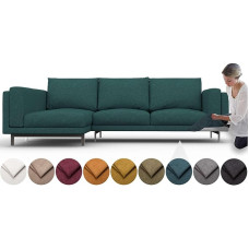 comfortly NOCKEBY 2 vietų sofa su šezlongu kairėje pakeitimo Slipcover Heavy Duty 11 dalių minkštas minkštas patvarus plaunamas audinys Lengva valyti ir pakeisti karūną