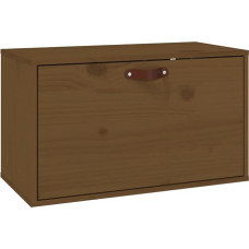vidaXL Wall Cabinet, Wall Cabinet with Lots of Storage Space, Floating Cabinet for Living Room, TV Cabinet, Living Room Cabinet, Honey Brown, Solid Pine Wood