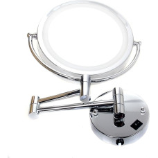 Tuka TKD3129-7x LED sieninis veidrodis Kosmetinis veidrodis 7x didinimas 8 colių sieninis veidrodis su varžtais Apšviestas vonios kambario veidrodis Makiažo skutimosi veidrodis Normalus + 7x didinimas