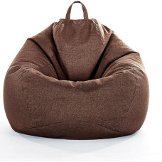 Bean Bag Cover (be užpildo), komforto Bean Bag vaikams suaugusiems, skalbiamas Bean Bag žaidimų Bean Bags, paprastas Bean Bag kėdė vidaus lauko naudojimo (XXXL, kava)