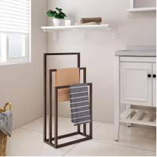 storagehook Metal Towel Rack 3 Bar Freestanding 3 Tier Storage Organizer Washcloth Holder Bronze