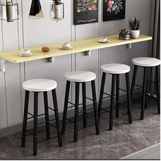 An der Wand montierter Klapptisch für Milchteeladen, Bar, Küche, klappbarer Esstisch aus Holz mit langem und N-Design