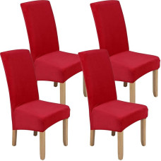 Colorxy Spandex audinys Stretch Valgomojo kėdė Slipcovers namų dekoro rinkinys 4
