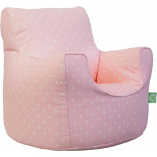 Medvilninis rožinis dėmės Polka Dot Beanbag kėdė su pupelėmis vaiko dydis
