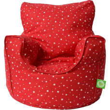 Bean Lazy Sitzsack, aus Baumwolle, mit roten Sternen