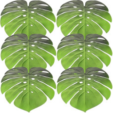 Alasum 6 Stück Packung Tischset Monstera Blattform Hitzebeständige Abwaschbare und rutschfeste Tischmatten für Esszimmer und Gartenparty