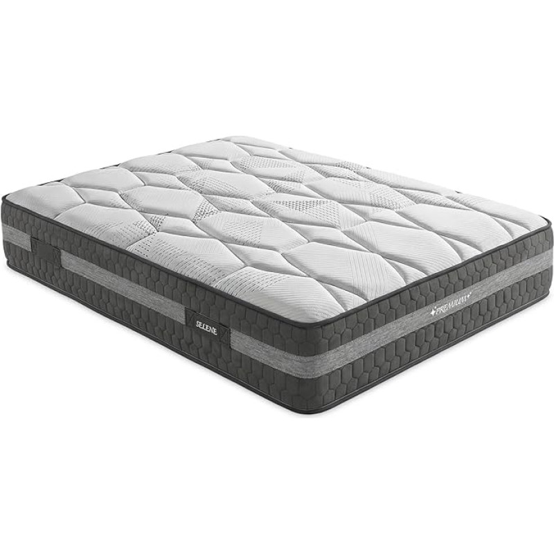 Duérmete Online Viskoelastische Matratze Selene | Taschenfedern | Optimal bei Rückenschmerzen | Höhe 30 cm | mittlere Festigkeit | milbendicht, antibakteriell und hypoallergen 105 x 190 cm